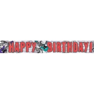 Rock Star Happy Birthday Foil Banner
